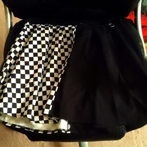 NWOT High-waisted two tone Checkered Skirt